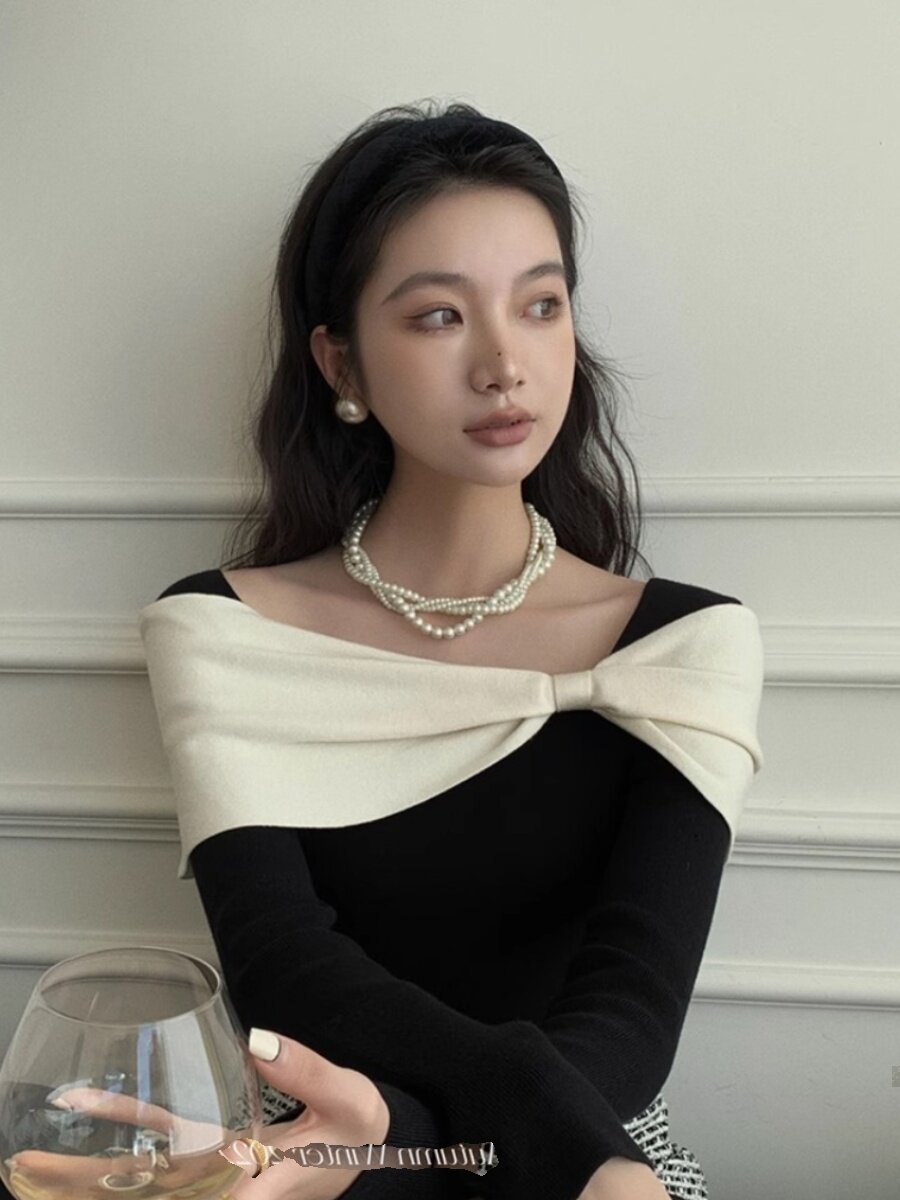 off-shoulder knitted sweater - Buy from Taobao, China | Shopme Agent