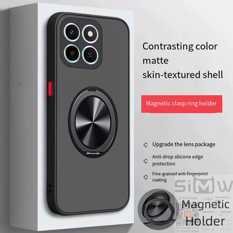 适用于华为荣耀x6c手机壳HONOR X6c海外版磁吸支架保护套NIC一LX1全包镜头防摔LX2透明LX3磨砂x六c新款简约