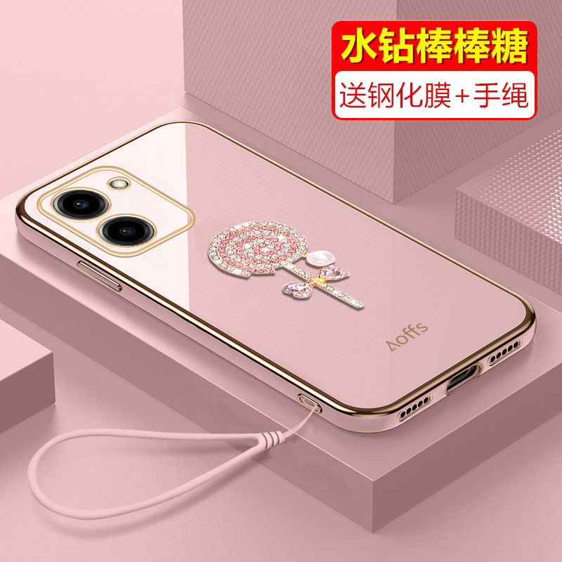 适用于vivoy100手机壳vivo y100镜头全包软套5G保护防摔V2313A女生viovy新款voviy水钻viviy棒棒糖vovoy甜美