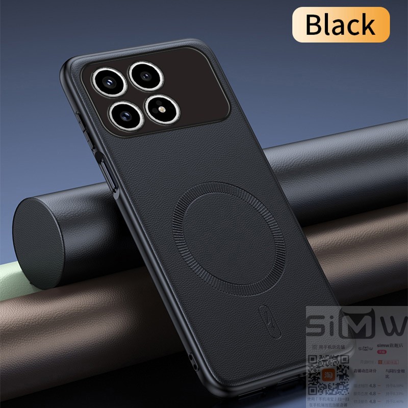 适用于小米pocof8pro手机壳xiaomi poco f8pro磁吸素皮保护套2510DPC44G全包mi防摔poco皮纹f8轻奢por新款5g