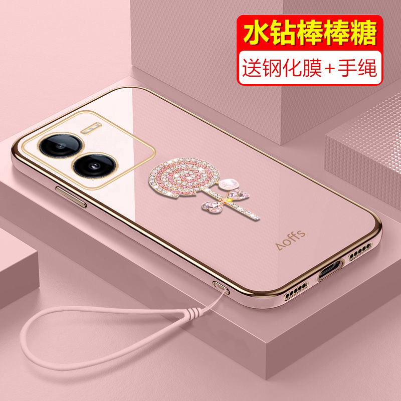 适用于vivoy100i长续航版手机壳V2312BA镜头全包软套5G保护防摔viovy女生voviy新款viviy水钻vovoy棒棒糖丫10