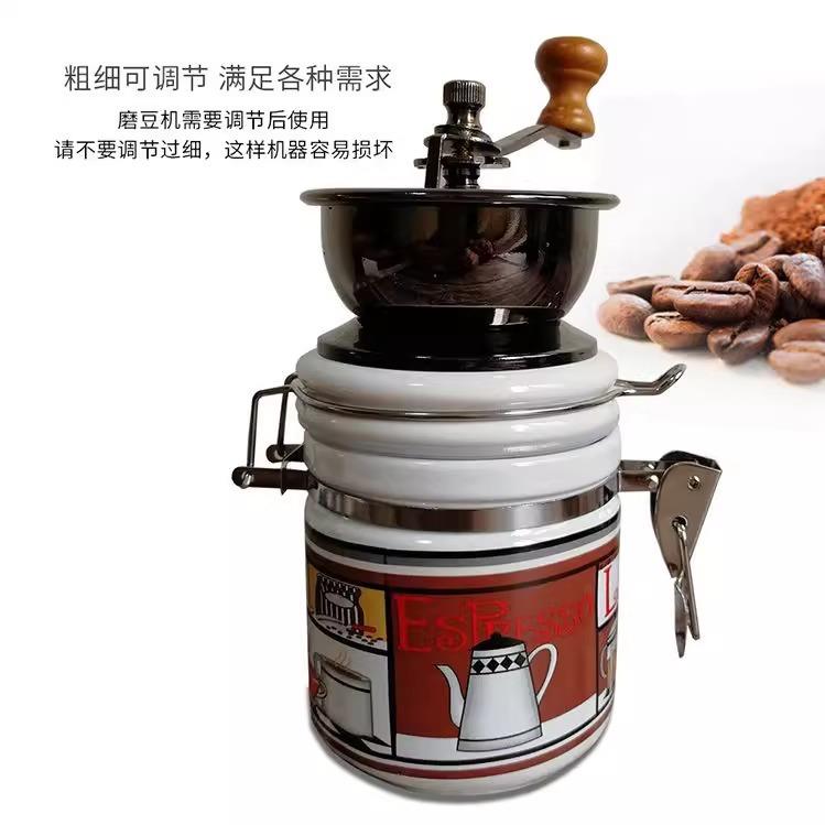 手摇磨豆机复古咖啡研磨机陶瓷粉仓手磨咖啡机手动咖啡豆研磨器具