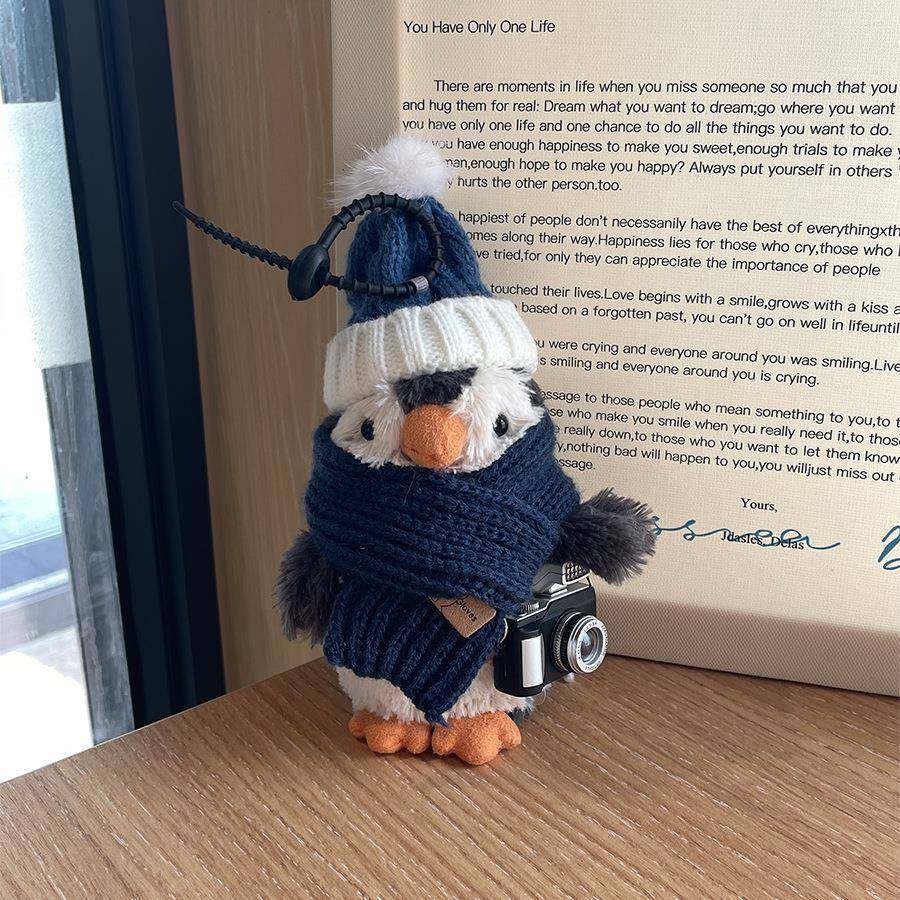 可爱花生企鹅玩偶毛绒挂件冬日企鹅公仔旅行企鹅安抚娃娃礼品礼物