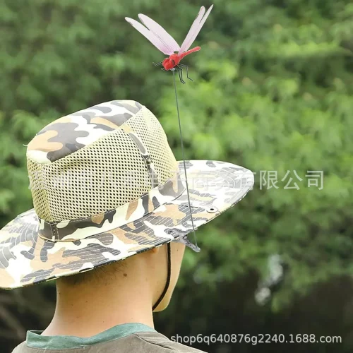 f dragonfly lip 插杆夹子3d蜻蜓园艺装饰仿真蜻蜓