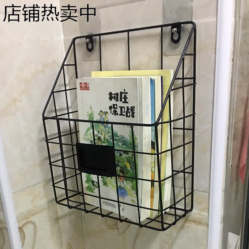 墙上书架免打孔床头铁艺置物架宿舍收纳上铺神器壁挂式挂墙置物架