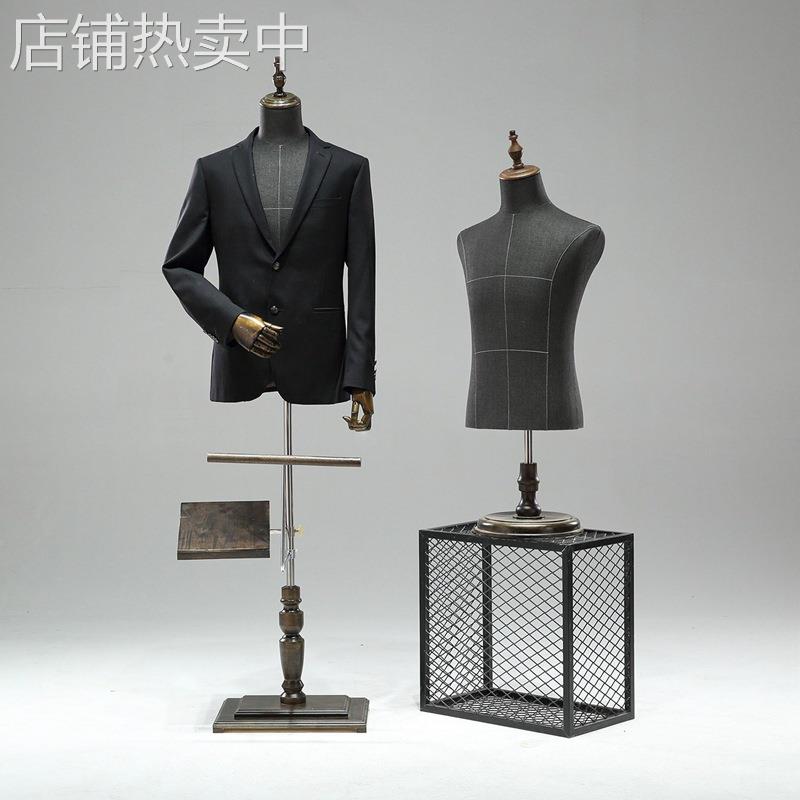 服装店男模特西服展示假模高档砂洗灰模特人台半身模高档特男模特