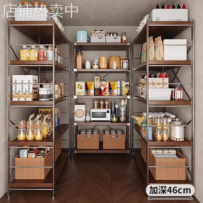 家用货架多层置物架落地客厅收纳架八百库杂物间储藏室烟酒展示柜