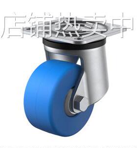 安装底座(A×B[mm]82×82)不锈钢 SUS-HSG-65MC 2.5寸蓝色活动轮