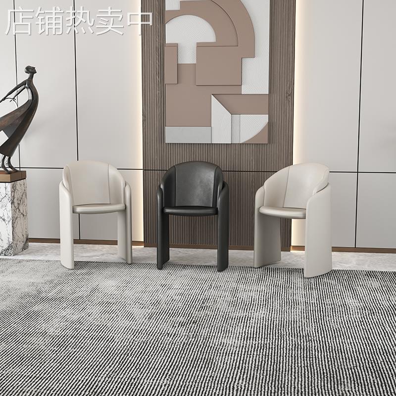 轻奢售楼处商务会客洽谈餐桌椅组合酒店办公室休闲接待区沙发餐椅