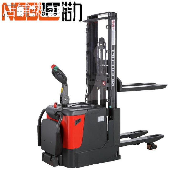 全自动升降叉车双提升全电动搬运车宽腿型前移式堆高车