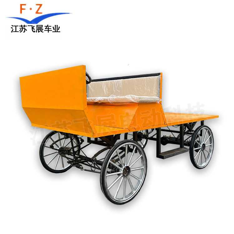户外园林景观南瓜车花车摄影道具婚礼装饰展览车观光车底盘