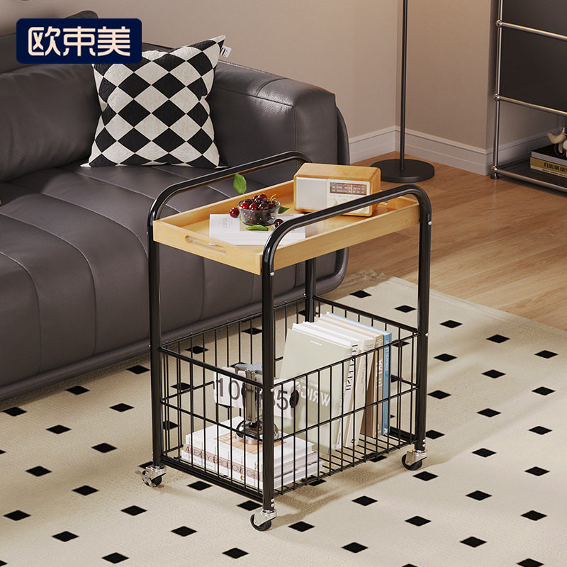 可移动沙发边几茶几小桌子侧边柜客厅阳台中古风轻奢创意角几美式