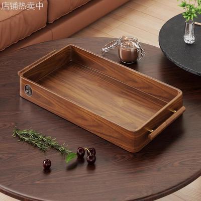 实木茶杯托盘木质长方形小盘子商用水果盘家用早餐盘蛋糕甜品长盘