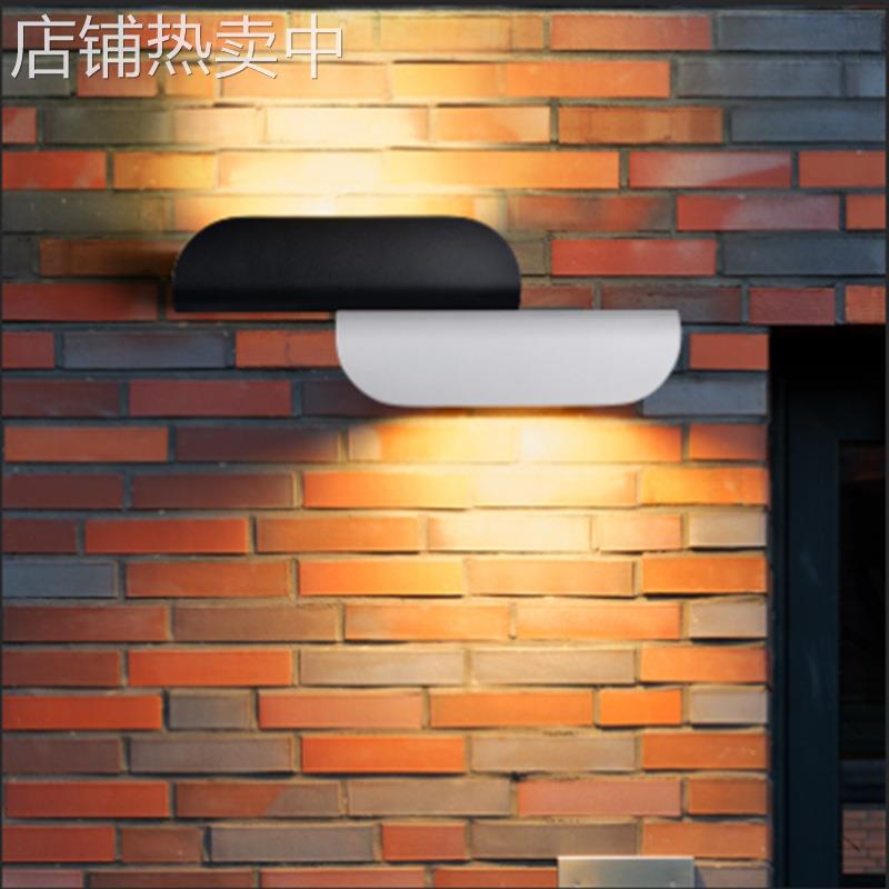 简约单面发光led长条壁灯户外防水别墅庭院花园围墙壁灯走廊楼梯