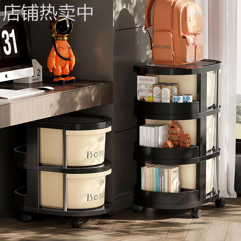 轻奢多层零食收纳架子落地式小推车置物架多功能客厅可移动收纳架