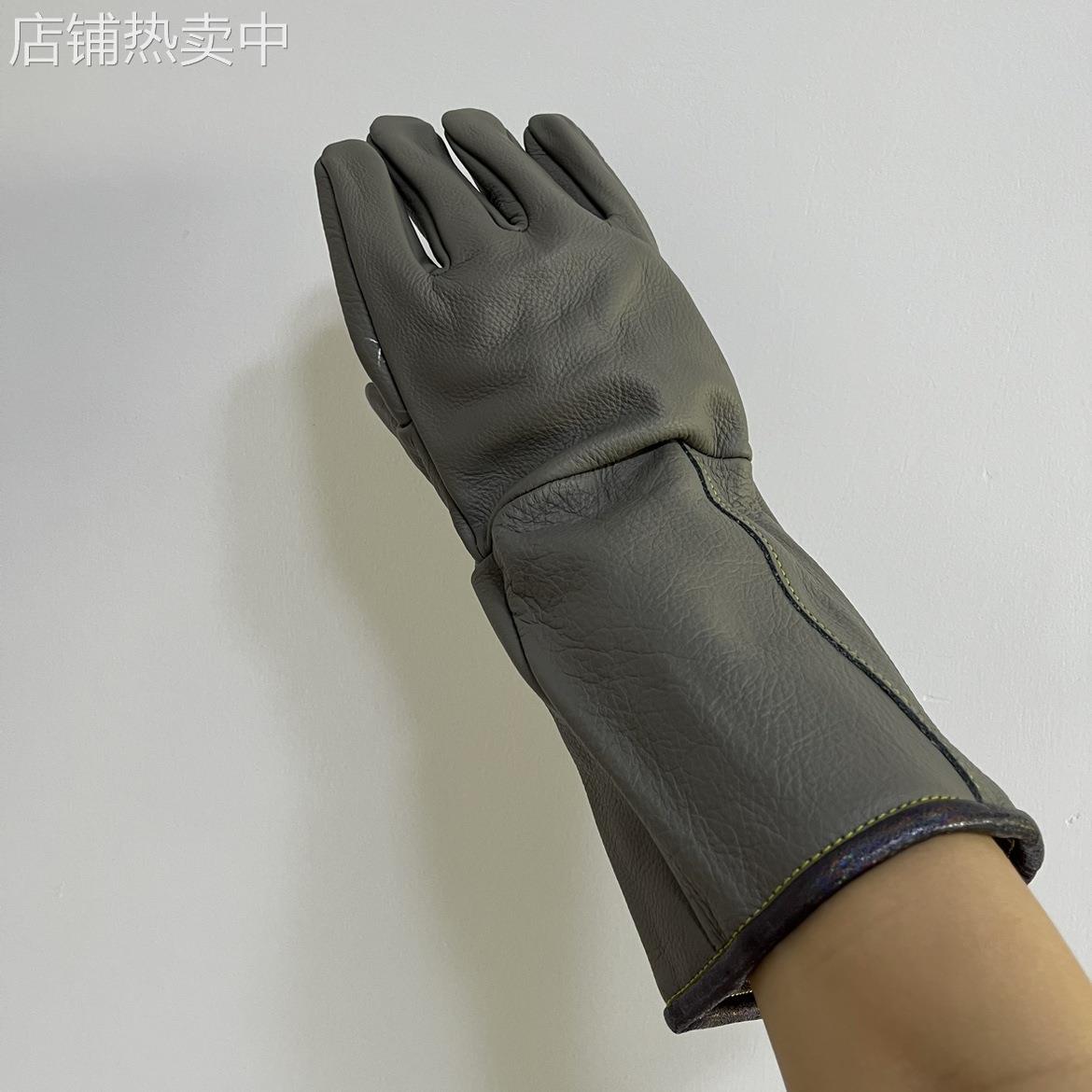 鹰具手工牛皮手套护手牛皮缝制柔软适合鹰隼36厘米鸟用品