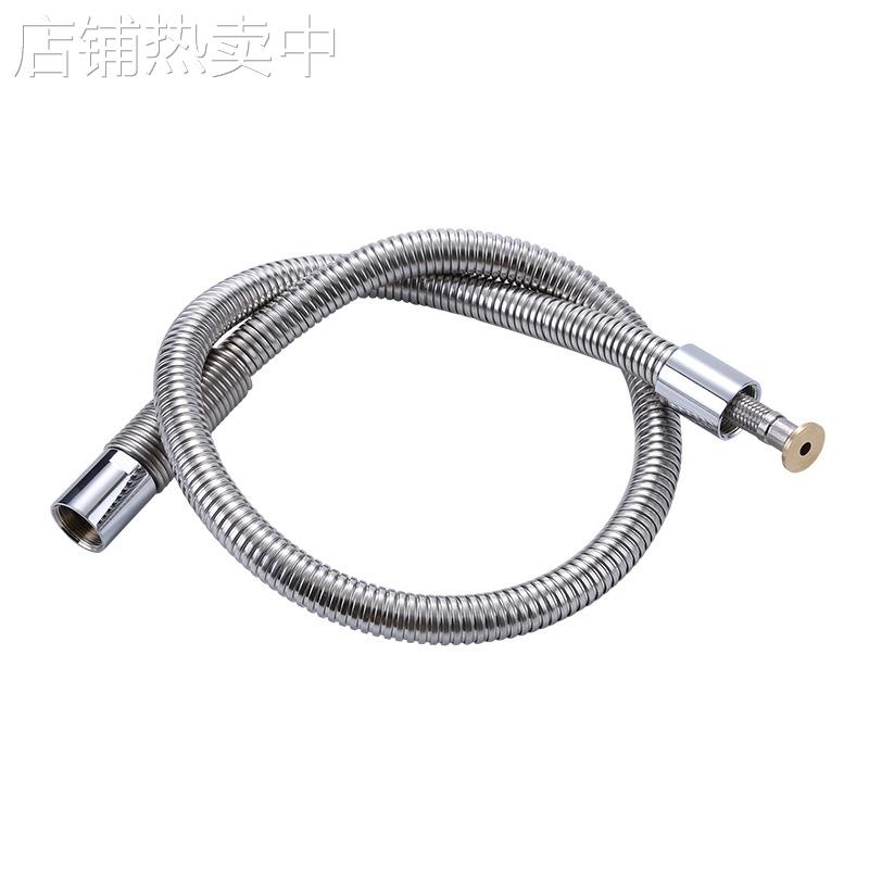 厂家直销轻奢304不锈钢软食品软管酒店水龙头波螺纹金属冷热水管