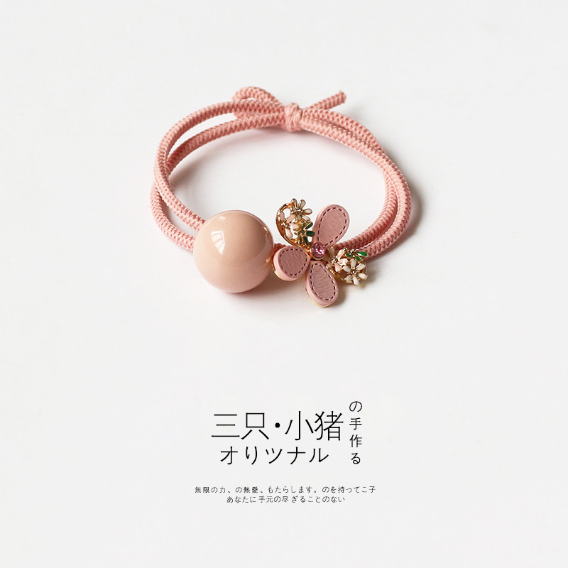 bm小花头绳网红可爱泫雅风发绳