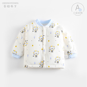 婴儿外套秋冬薄棉夹棉保暖衣服宝宝棉衣男童棉袄女童棉服儿童上衣