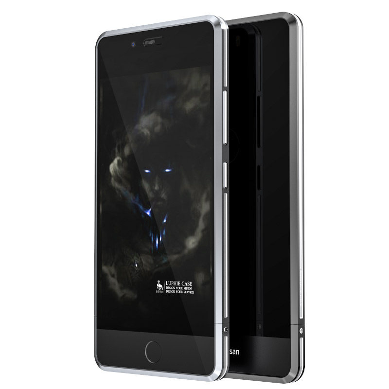 Luphie Bicolor Blade Sword Slim Light Aluminum Bumper Metal Shell Case for Smartisan Nut Pro