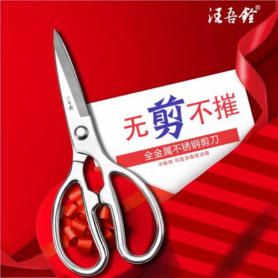 汪吾铨剪刀不锈钢一体大力剪