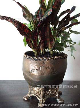 跨境骷髅花盆摆件家居庭院设计装修头骨种植器创意摆件骷髅装饰