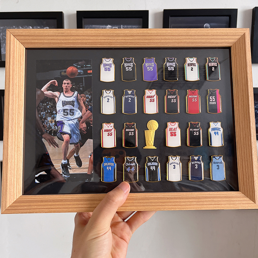 白巧克力威廉姆斯球衣徽章相框球迷周边礼物创意桌面摆台挂框胸针