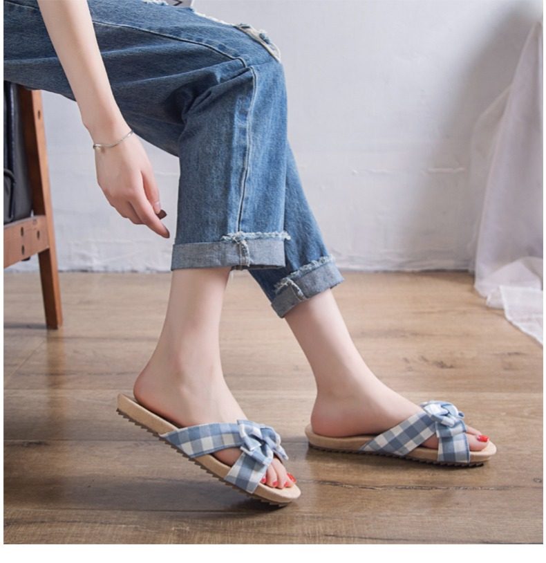 日本軟木拖鞋女ins時尚外穿旅遊度假海邊沙灘蝴蝶結防滑平底涼拖在類目 女鞋, 拖鞋中 - 來自Buy2taobao.com提供專業的淘寶代購服務