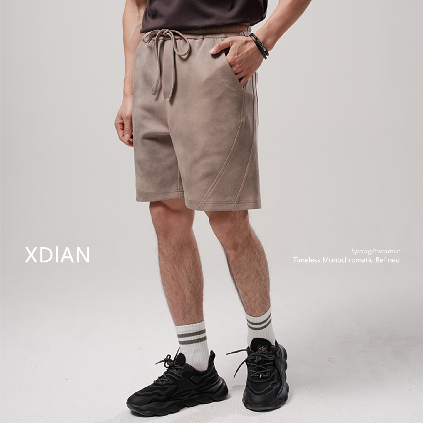 宽松五分短裤薄款时尚都市青年