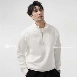 续点「动态调温」7A抗菌半拉链立领男士卫衣透气保暖长袖秋冬季