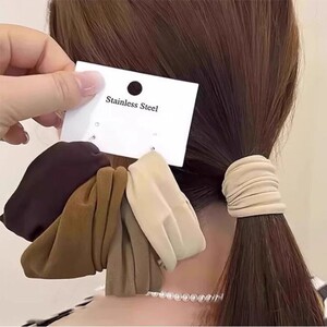 高弹力超宽面膜肌头绳2026新款高端皮筋女扎头发圈头饰高马尾发绳