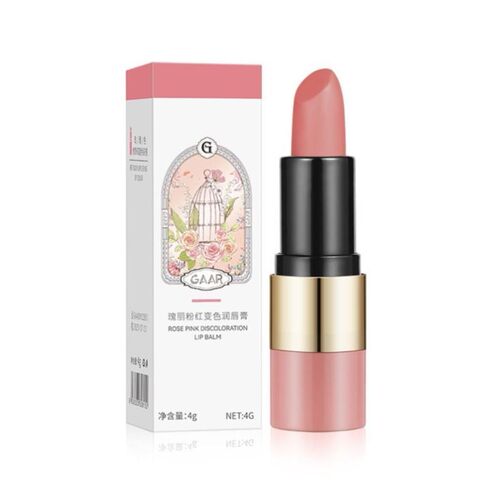 gaar瑰丽粉红变色润唇膏格瑞安变色唇膏口红唇釉不易掉色不易沾杯
