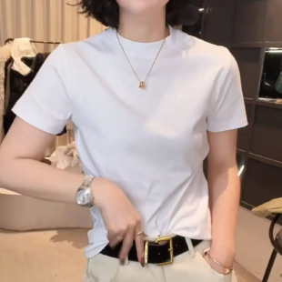 短袖女t恤夏2025新款爆款独特漂亮初夏穿搭超好看设计感白色上衣