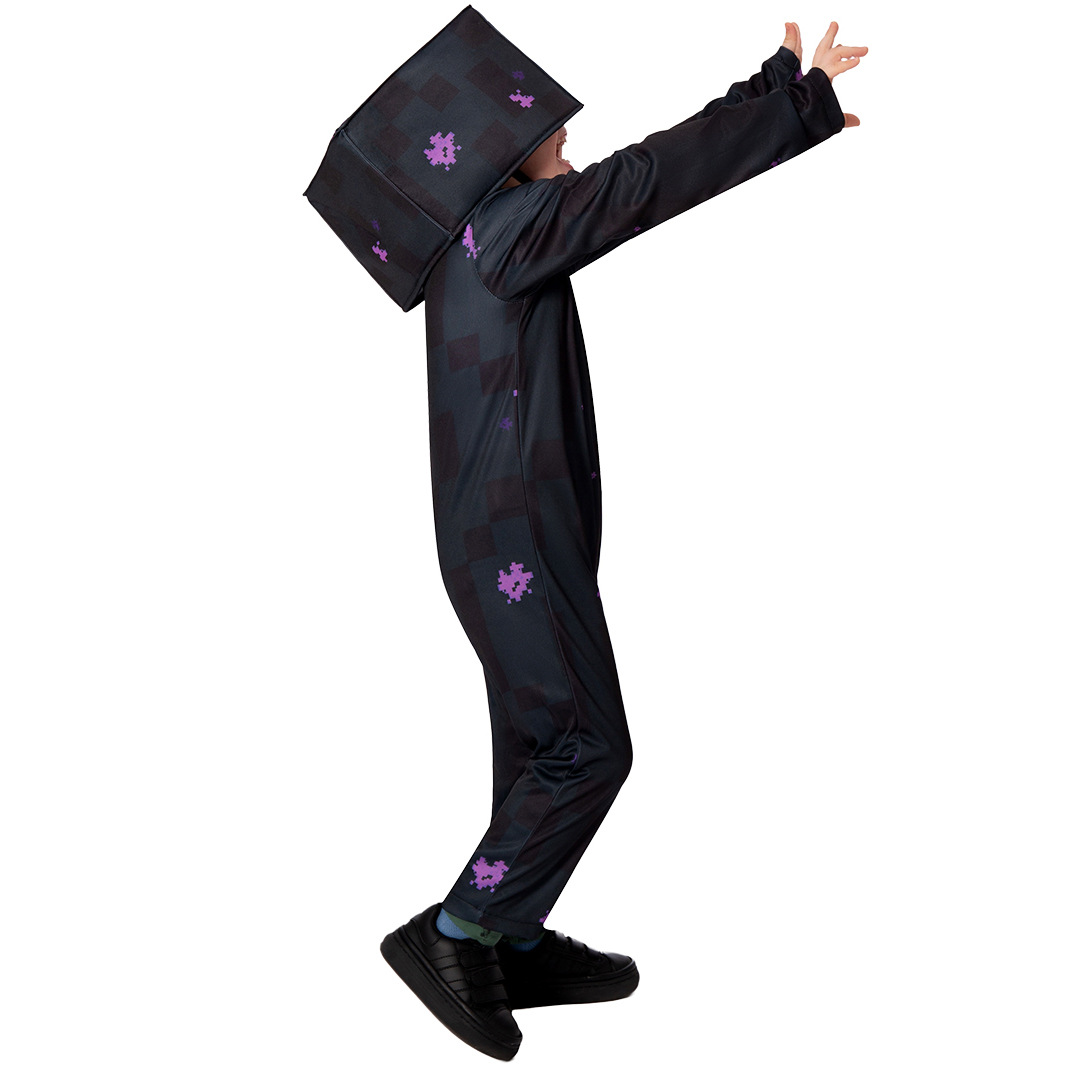 万圣节新款儿童cos服 我的世界minecraft末影人角色扮演演出服装