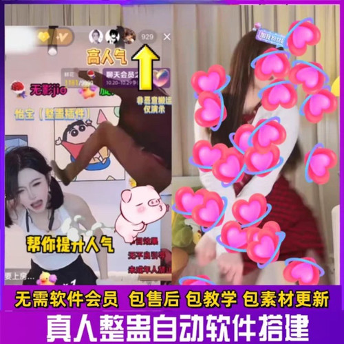 直播间礼物砸头软件搭建礼物砸真人虚拟主播2d礼物定制互动插件