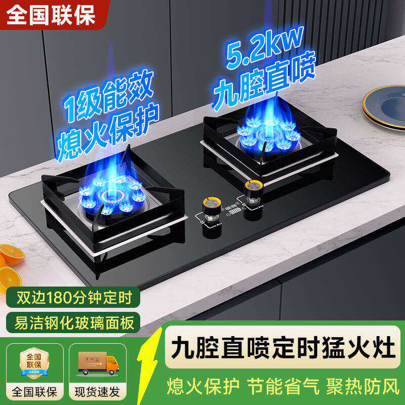 新飞煤气灶双灶燃家用嵌