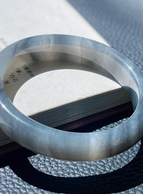 新疆和田玉青花籽料手镯 56mm 水墨意境款玉镯 细腻油润收藏级