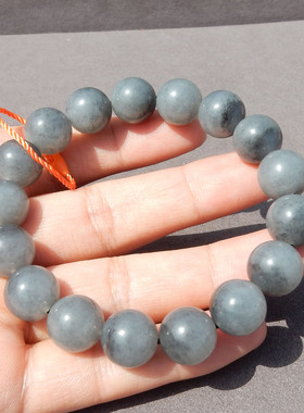 一方玉舍和田玉新疆 【青花籽料手串】12mm 聚宝盆圆珠手链