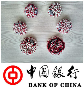 中国银行职业装胸花 银行柜台网点胸花 银行金融保险贵宾胸花饰品