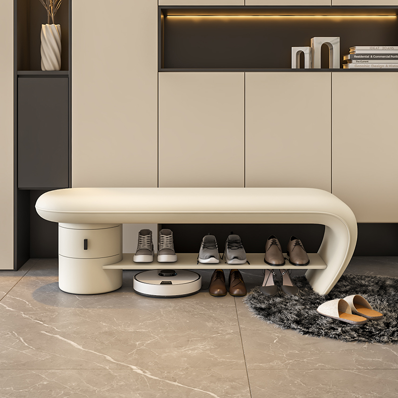 进门收纳穿鞋凳入户鞋柜免安装可坐抽屉实木换鞋凳家用门口小户型