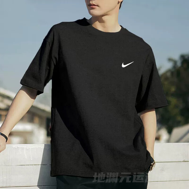 Nike耐克短袖t恤男纯棉夏季新款圆领宽松运动跑步半袖体恤打底衫