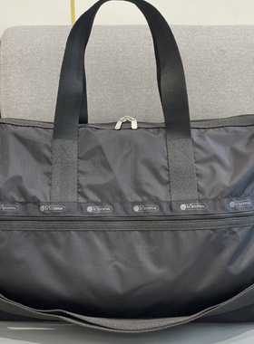 新品出差旅行包可套拉杆箱旅游行李袋单肩斜挎包大容量4319纯黑色