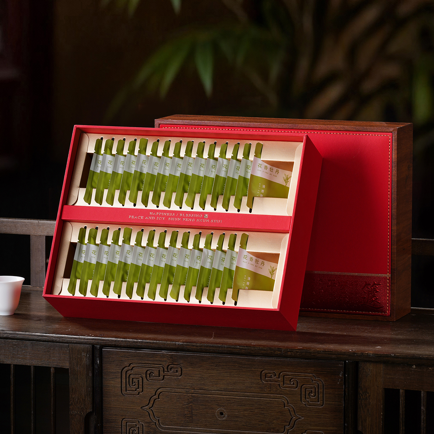 白茶饼干茶30片小方袋泡包装空盒