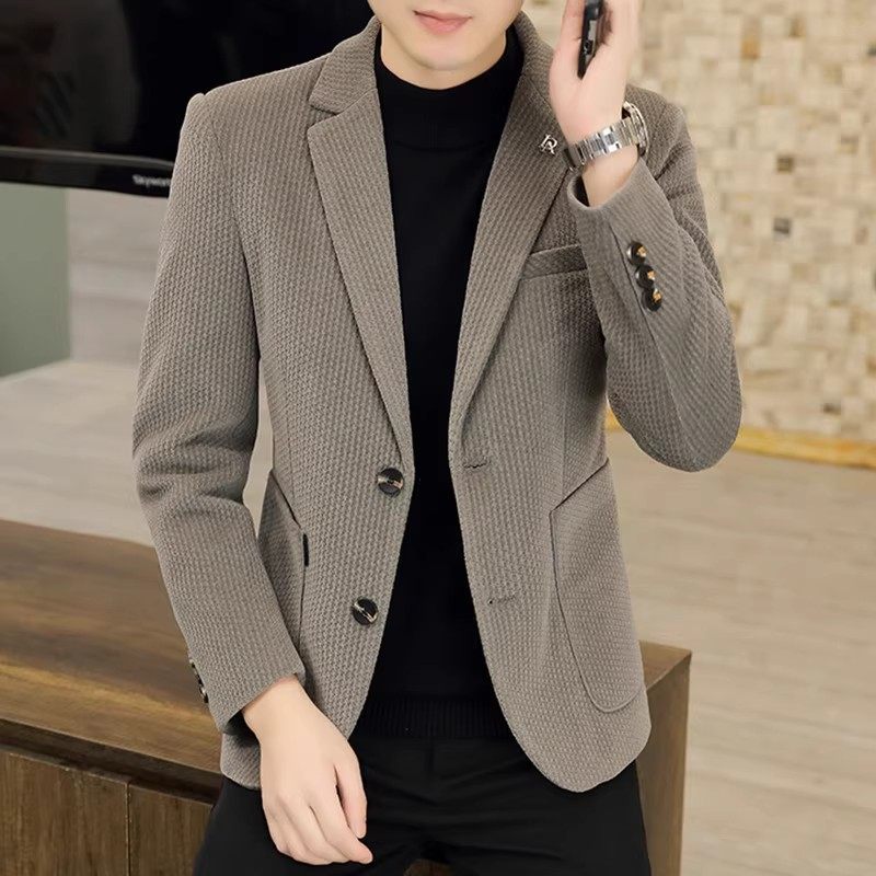 西装外套男士2026春秋冬新款商务休闲便服单西时尚痞帅西服上衣服