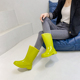 户外赶海防水雨靴 洗车买菜胶鞋 雨靴女中筒时尚 厚底耐磨劳保水鞋