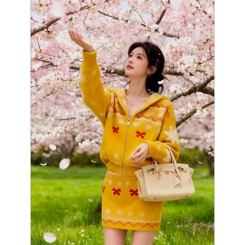 秋冬气质女神范韩系小个子套装裙