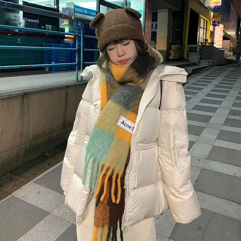 韩国泡芙高级感连帽羽绒棉袄女冬
