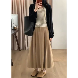 早秋2026超火气质女神范慵懒风针织开衫时尚高腰半身裙两件套装女