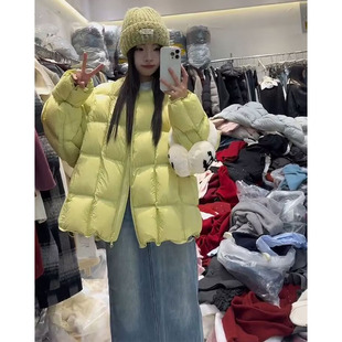方块泡芙保暖羽绒棉服女冬季 宽松高级感加厚洋气百搭棉衣外套 韩版
