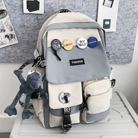 Серый с белым+значок+серая подвеска лягушка